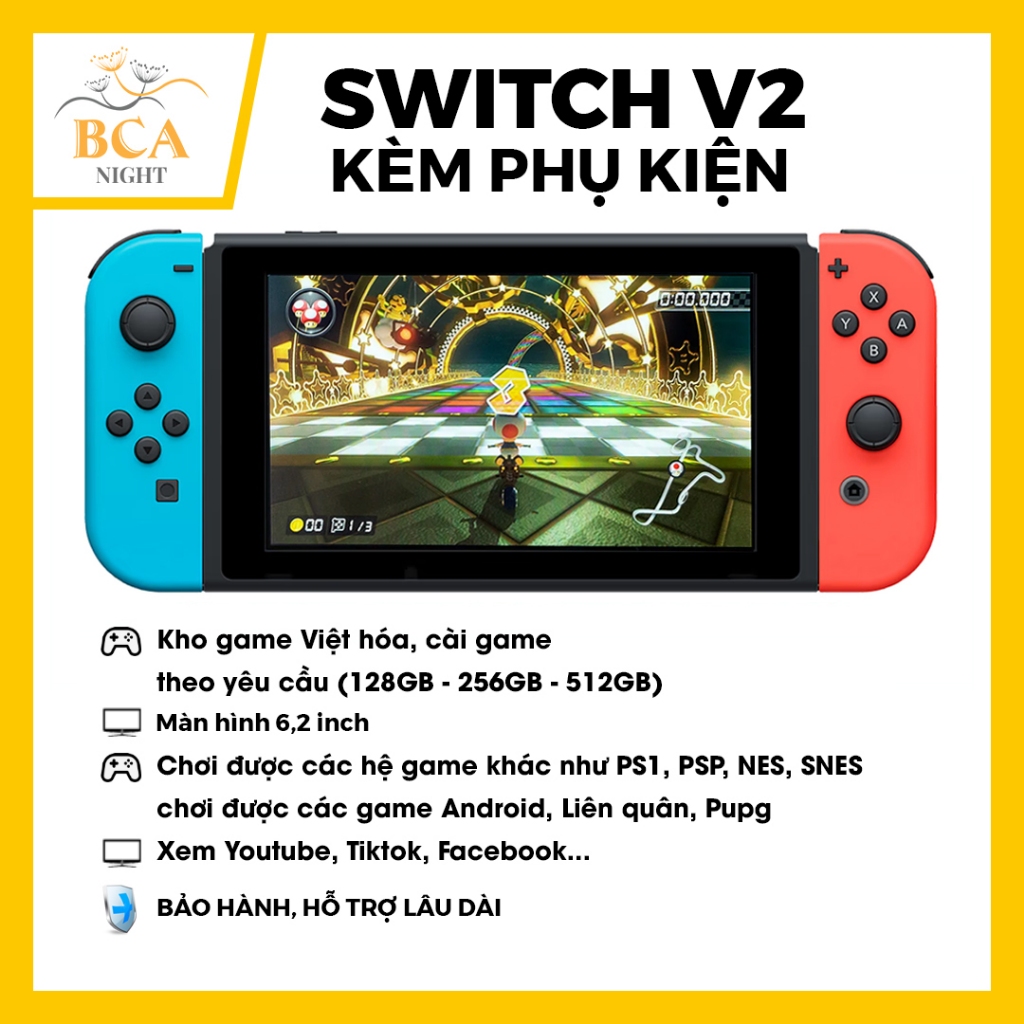 SWITCH V2 {MOD} Kèm phụ kiện đầy đủ, tải game theo yêu cầu