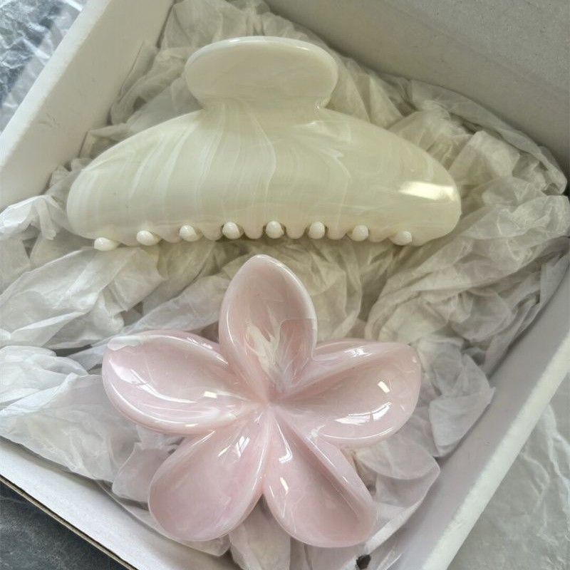 Kẹp Tóc Hoa sứ NOVSET Năm Cánh Thời Trang Gradient Plumeria Hoa  Barrettes Dễ Phối Đồ Dành Cho nữ [T1-KHO3]