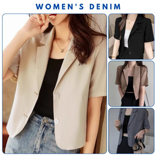 Áo Vest Croptop Nữ Ngắn Tay Áo khoác Blazer nữ Chất Tuyết Mưa Cao Cấp AK07 Thiết Kế Tay Lỡ Dáng ngắn Phong Cách Hàn Quốc