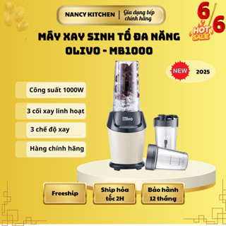 [Chính hãng] Máy xay đa năng Olivo MB1000,xay smoothie,đá viên,đồ ăn dặm,công suất 1000w,bh 12 tháng
