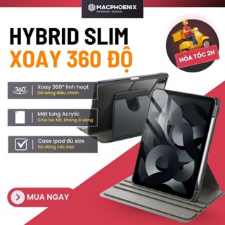 Bao da iPad 360° Hybrid Slim Cho Ipad Pro11/12.9 Gen 7/8/9/10/11 Air 4/5/6/7 Có Khe Sạc Bút - P07