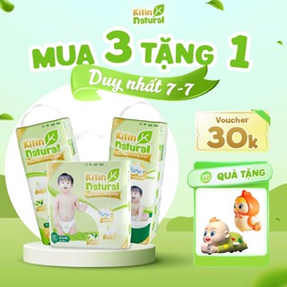 [K1-TẶNG QUÀ] Combo 3 Bịch Tã/Bỉm KITIN NATURAL Mỏng Thoáng Chỉ 1.8mm, Chống Hăm Cho Bé, Thấm Hút 1100ml, Size Từ NB-4XL