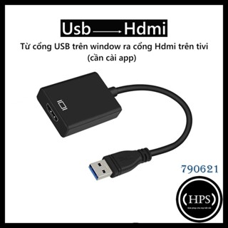 Cáp chuyển Usb ra HDMI FullHD cho laptop, pc - HPS