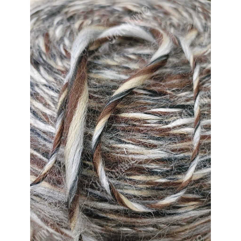 Cuộn 125gr Len cừu màu loang, cỡ sợi lớn