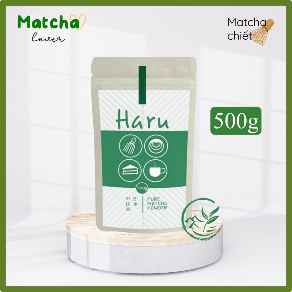  500g Bột matcha Haru nhập chính hãng Nhật Bản - pha matcha latte 