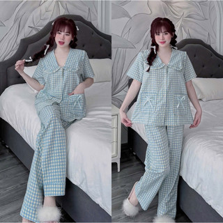 Đồ bộ Lụa Đũi xốp mịn cao cấp 50-100kg thanh lịch cho nữ