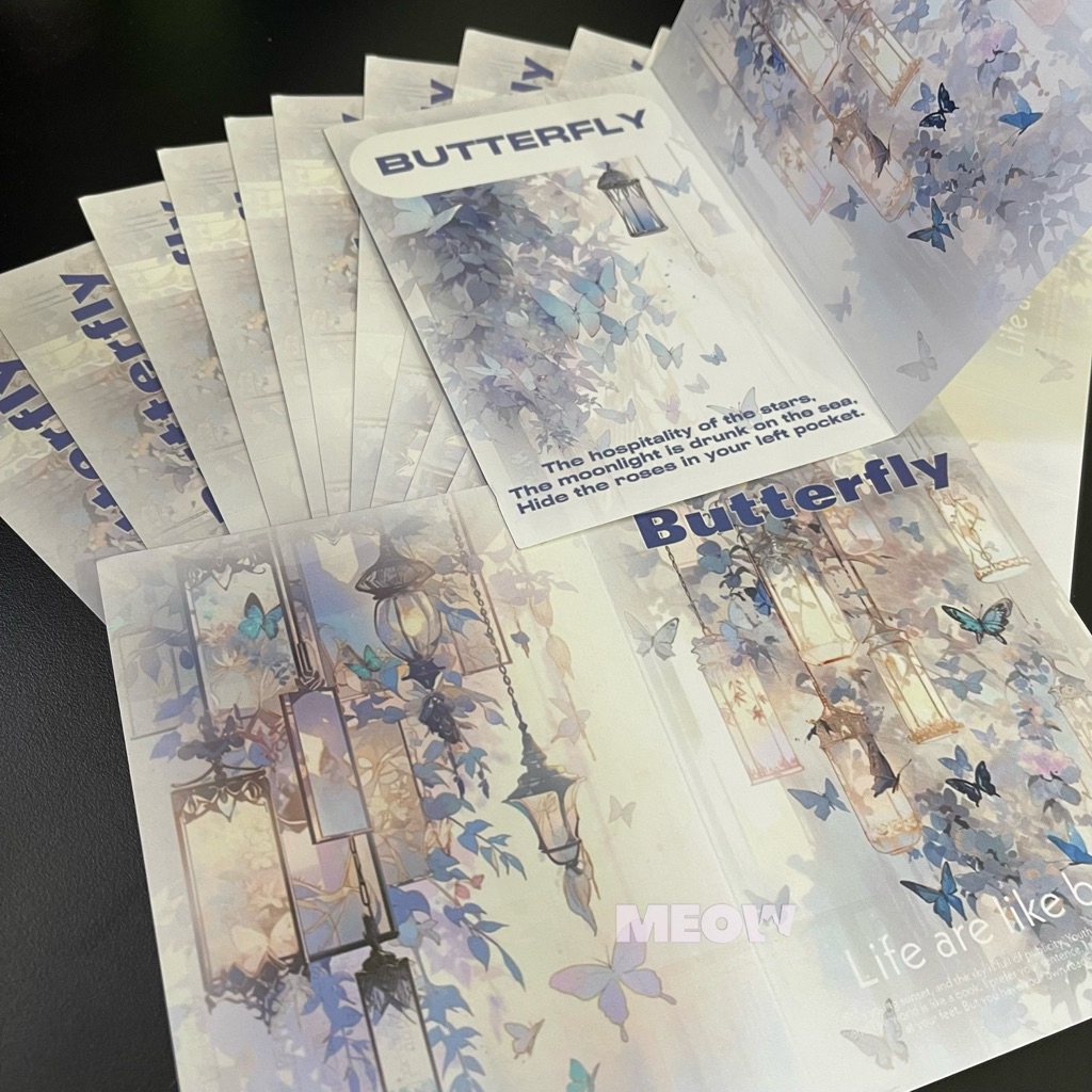 [Đồ Gói Hàng] BÌA GẬP GÓI CARD – “BUTTERFLY”