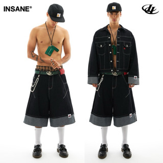 Quần Jorts Rộng Dài Local Brand | INSANE | Unisex Chất Liệu Denim | FOLDLOCK RAW DENIM JORTS