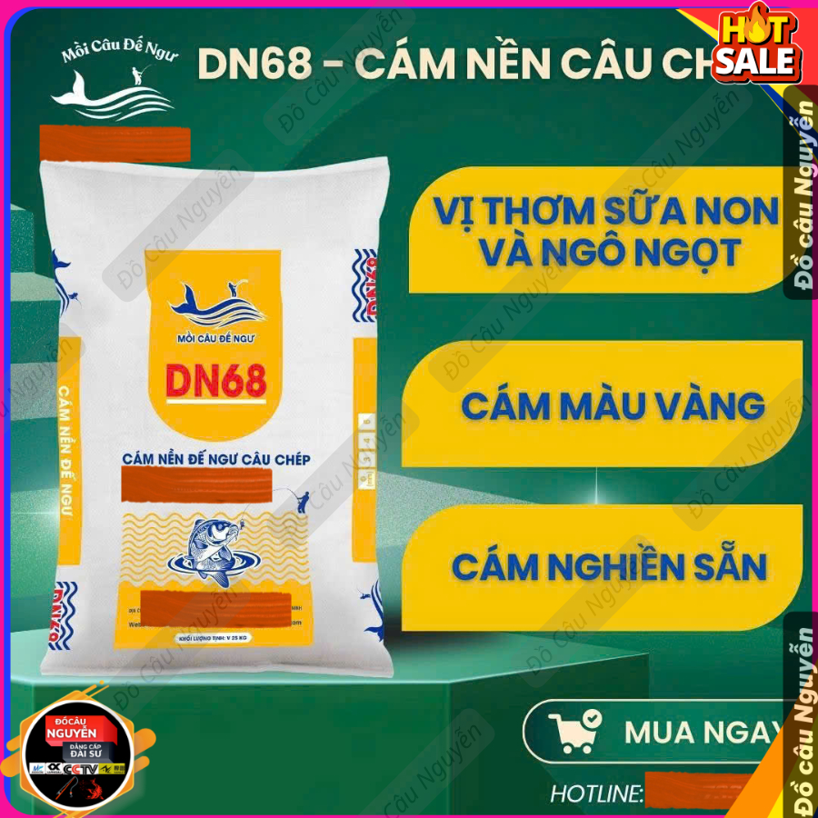 Bao cám câu cá Đế ngư 25kg đã xay sẵn chuyên câu chép  rô  tổng hợp 