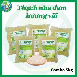 [COMBO 5KG] THẠCH NHA ĐAM RỒNG VIỆT HƯƠNG VẢI GIÒN DAI TƯƠI MÁT