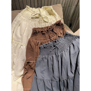 (SMOR.VN) Chân váy nữ dài cột dây eo TAMLINE