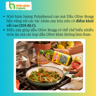 Dầu Olive Extra Virgin Hữu Cơ Bragg 473ml Mani