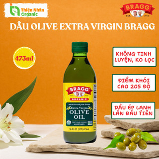 Dầu olive extra virgin hữu cơ bragg 473ml mani