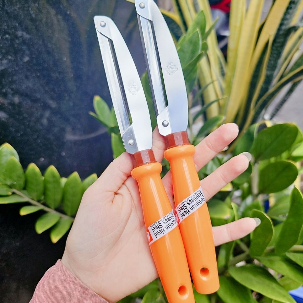 COMBO 5 Dao Bào KiWi Chính Hãng Cán Cam 22cm. Dao Bào Vỏ củ Quả 2 Lưỡi KIWI