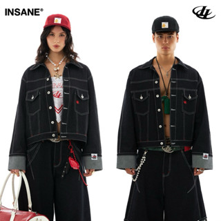 Áo Khoác Jean Local Brand | INSANE | Unisex Chất Liệu Denim | FOLDLOCK RAW DENIM JACKET