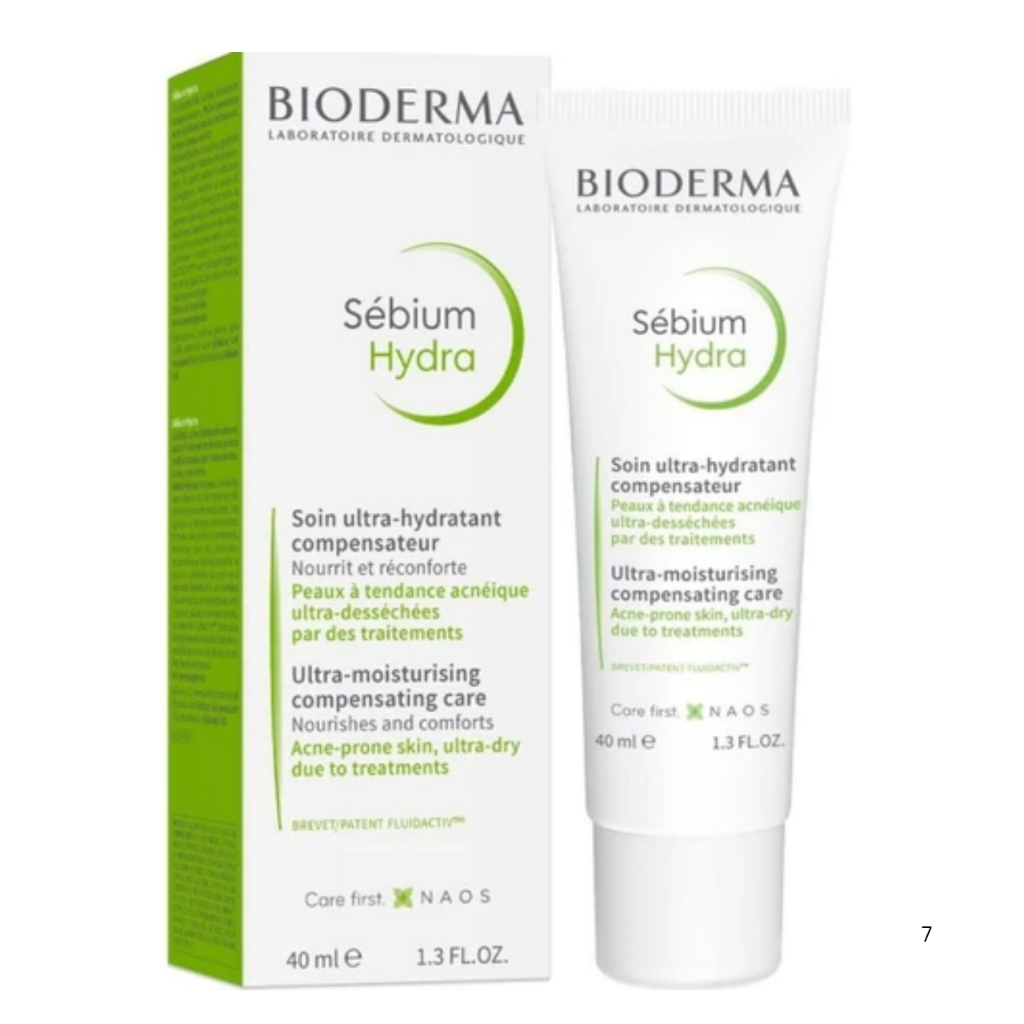 Kem dưỡng ẩm giảm khô căng, bong tróc cho da mụn Bioderma Sebium Hydra - 40ml