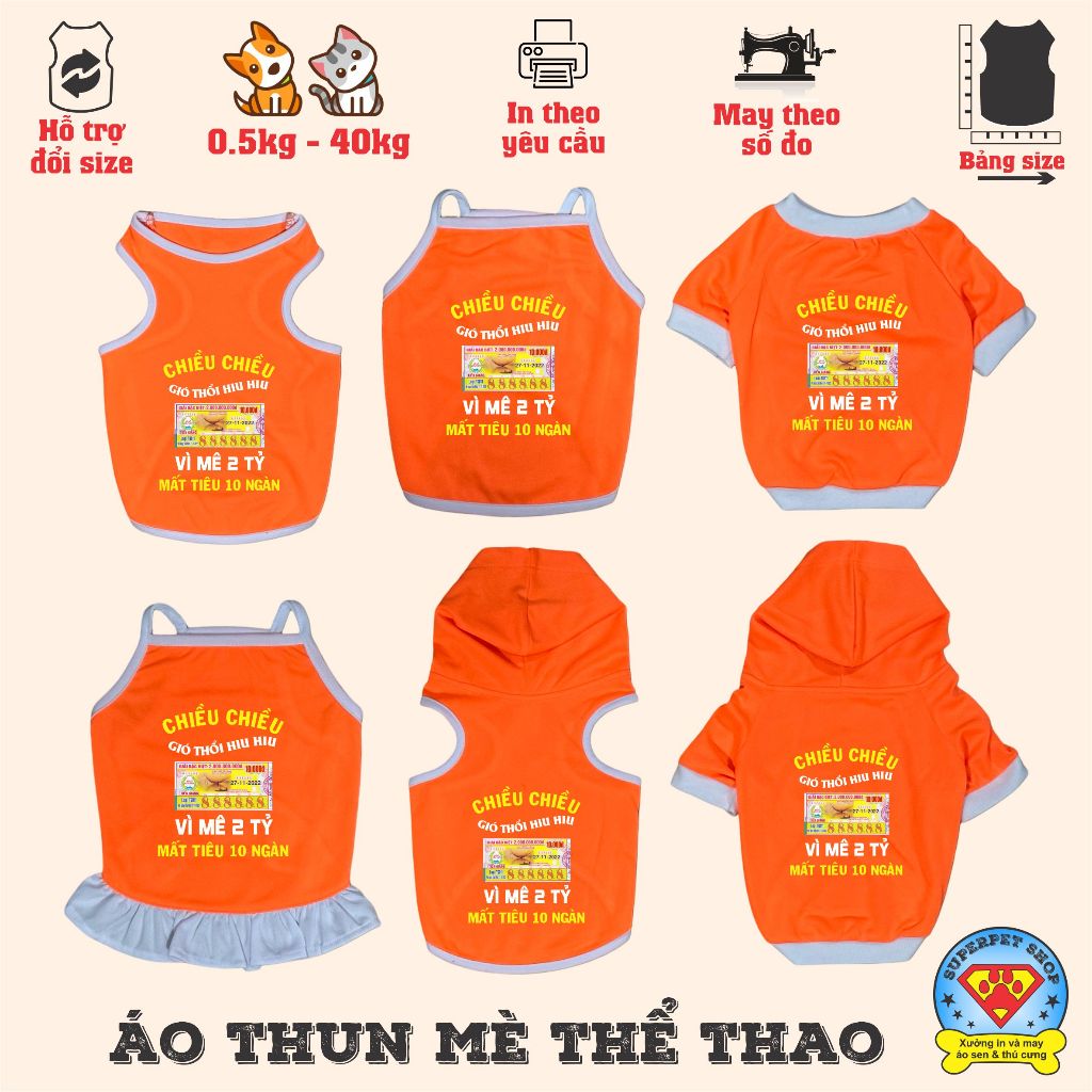 ÁO THÚ CƯNG VÉ SỐ MÊ 2 TỶ MẤT 10 NGÀN CAM
