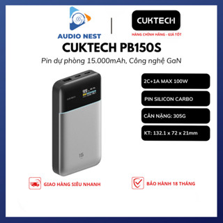  Sạc Dự Phòng Cuktech 15 Air Power Bank 15.000mAh   PB150S   – Bảo Hành 18 Tháng 