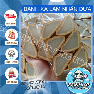  Bánh xà lam nhân dừa - Bánh in nhân dừa - Bánh in nhân đậu xanh - Bánh dẻo   1 bịch 5-6 cái bánh   