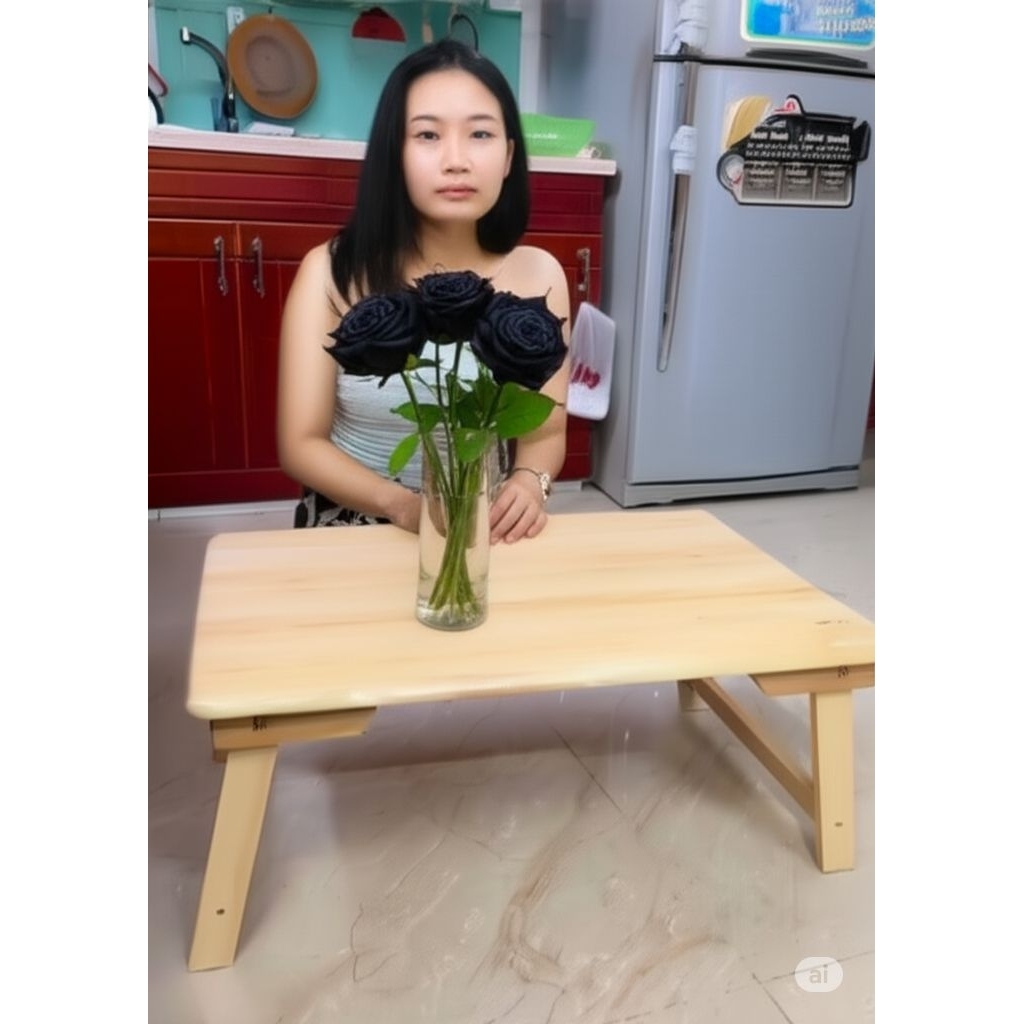 Bàn gỗ cao su 50x70 cao cấp dày cộm