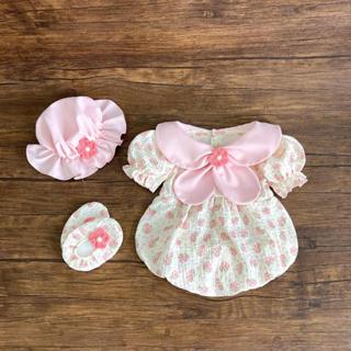 Body Xô Hoa Hồng Cổ Bèo Nơ Kèm Mũ Và Tất 3-11 Kg,Đồ Liên Thân Cho Bé Gái Đầy Tháng Sinh Nhật(Bé Cưng Store)