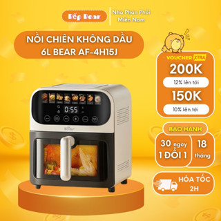 Nồi Chiên Không Dầu Bear 6L Nồi Chiên Cảm Ứng Đa Năng Nướng Bánh Chiên Với Hơi Nước AF-4H15J Bản Tiếng Việt