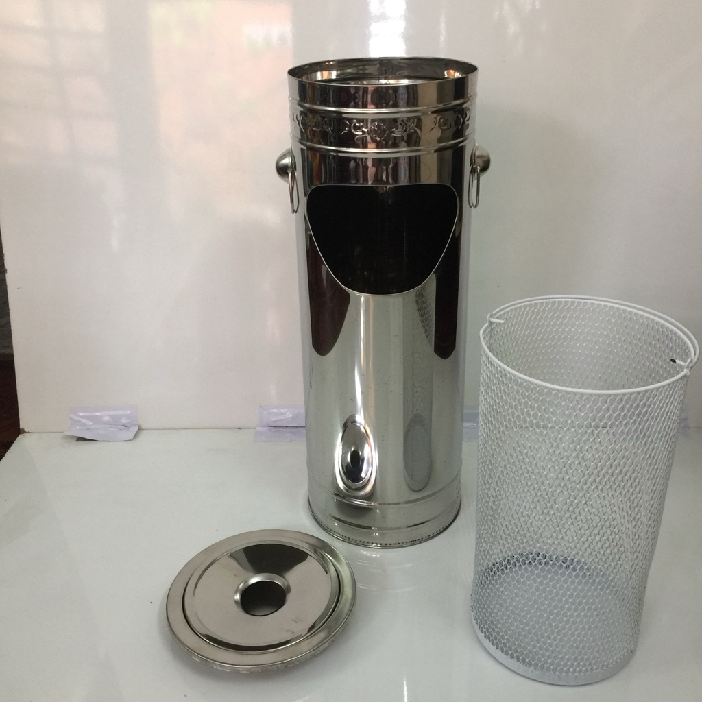 Thùng rác gạt tàn thuốc inox