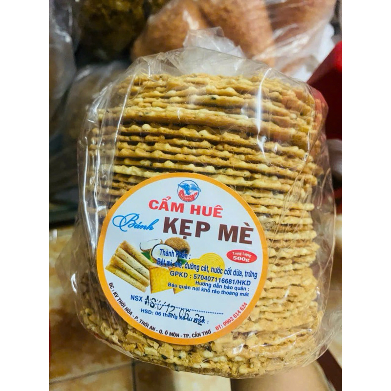 (20AL shop nghỉ Tết) Bánh kẹp mè Cẩm Huê_500g