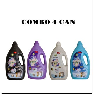 Combo 4 can nước giặt xả 2in1 HygienC Plus mổi can 2kg