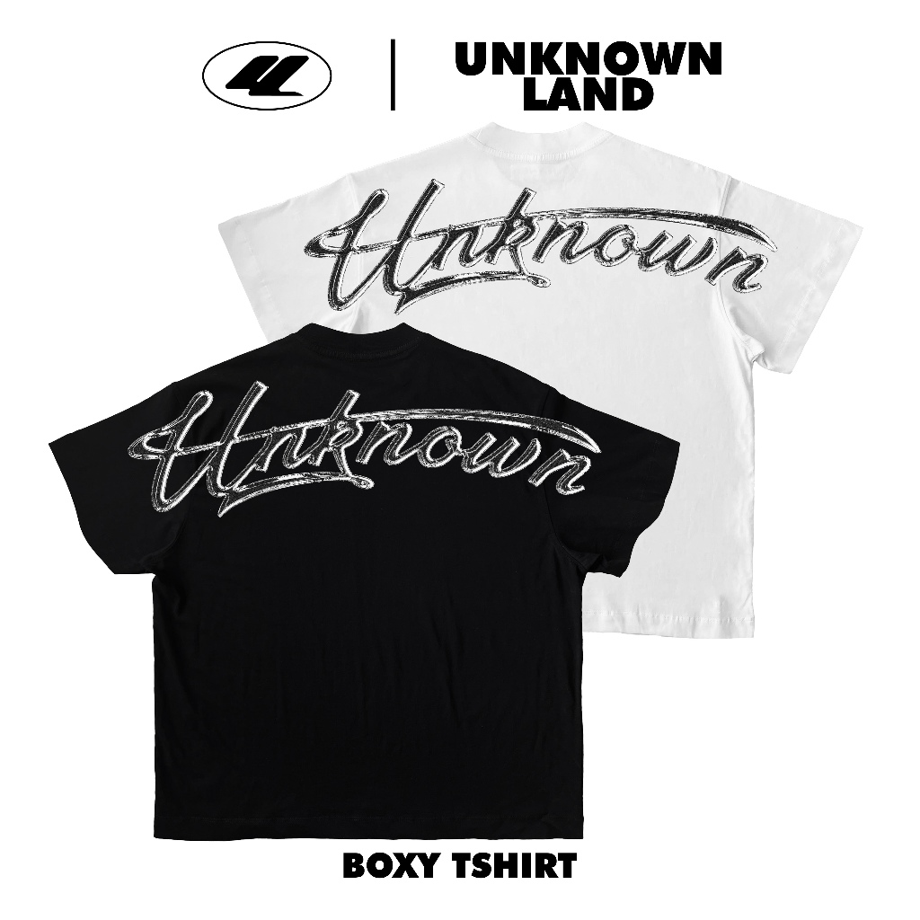 Áo Thun FORM BOXY "BIGLOGO" UNKNOWN LAND Unisex Chất Cotton