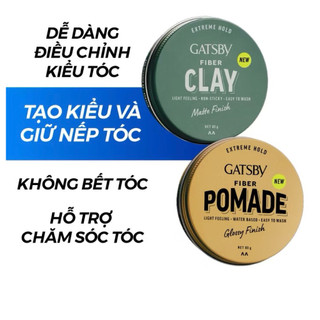 Sáp Vuốt Tóc Gatsby Fiber 80g Giữ Nếp Tạo Kiểu Tự Nhiên