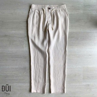 Quần đũi nam cạp chun ống suông dài be