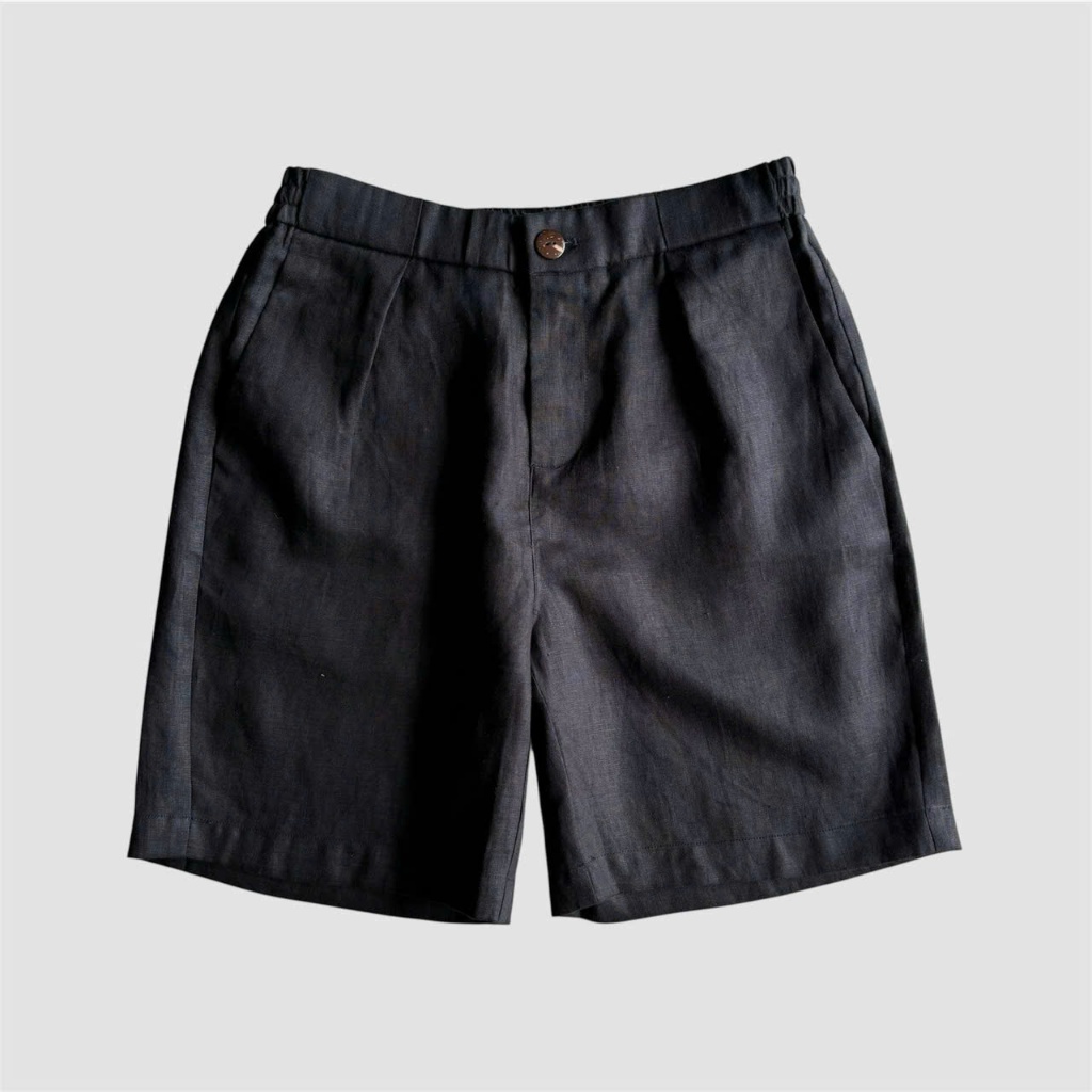 Quần đũi nam cạp chun short đen