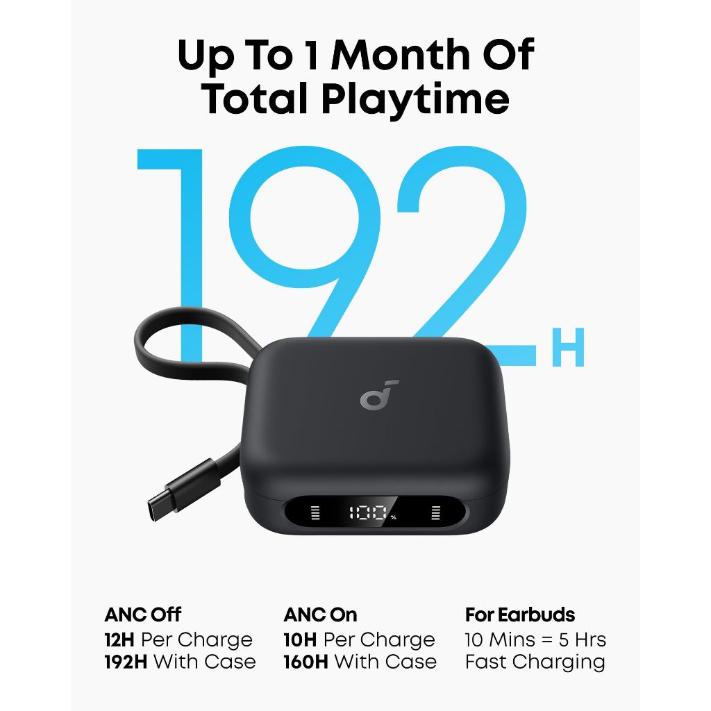 Tai nghe bluetooth soundcore P41i chống ồn chủ động, tích hợp cáp USB-C có thể sạc điện thoại | BigBuy360 - bigbuy360.vn