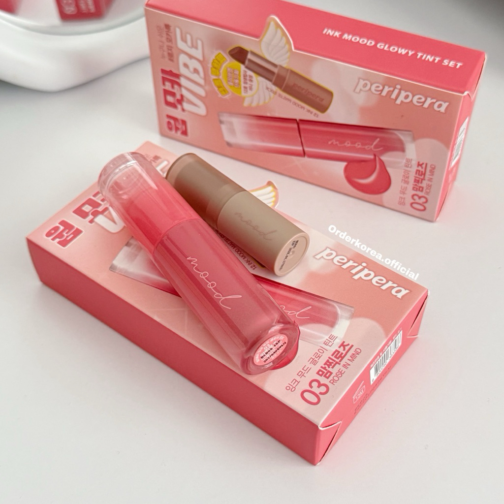 Có sẵn - Set Son PERIPERA INK MOOD GLOWY TINT