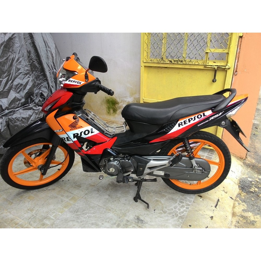 Tem rời dán xe WAVE RSX 2008 màu đen. Chủ đề Repsol zin
