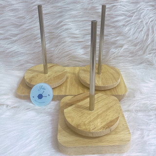  Trục Xoay Len Bằng Gỗ Xoay Mượt Đỡ Cuộn Len Không Rối Khi Móc 