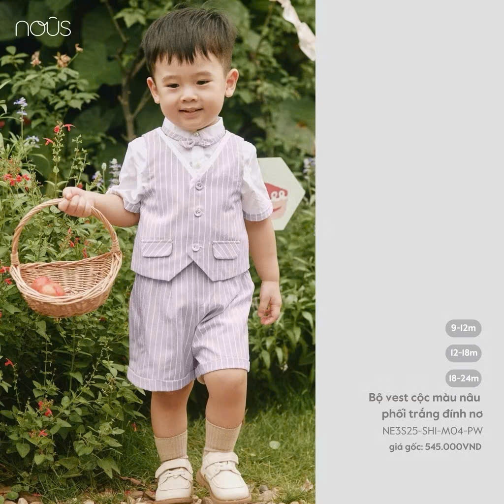 [ Nous ] Bộ cộc, bộ dài tay cho bé đi chơi Nous nhiều kích thước và kiểu dáng