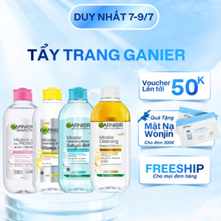 [ Hàng công ty có tem nhãn phụ] Nước Tẩy Trang cho mọi loại da Garnier Micellar Cleansing Water 400ml July Cosmetic