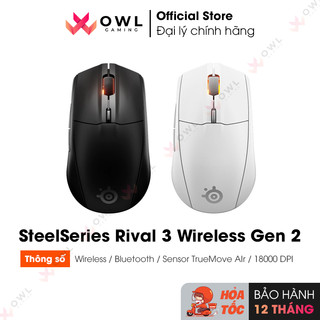 Chuột không dây SteelSeries Rival 3 Wireless Gen 2 (Hàng chính hãng)