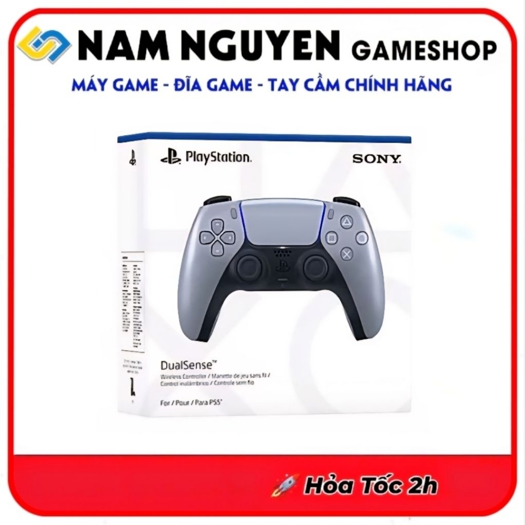 Tay Cầm PS5 | DualSense Wireless Controller - Sterling Silver Limited (Bạc)