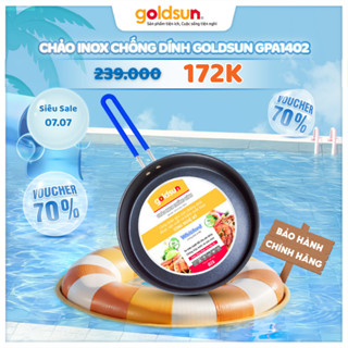 Chảo Inox Chống Dính Goldsun GPA1402 Kích thước 28cm Đáy Từ 3 Lớp Sử Dụng Trên Mọi Loại Bếp