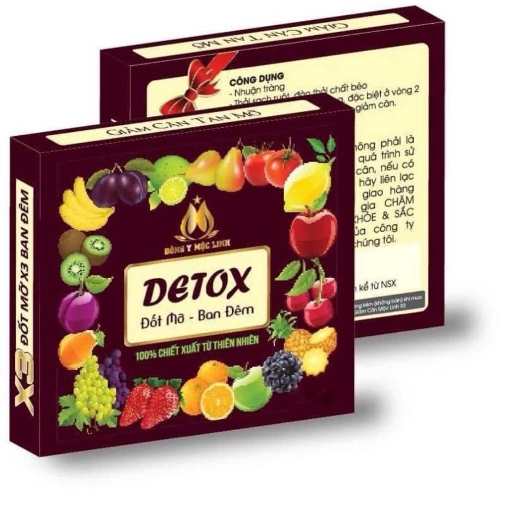 Giảm Cân Slim X3 Đông Y Mộc Linh Chính Hãng Tặng 15v Detox tan mỡ bụng