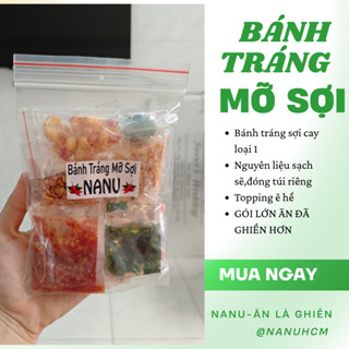  COMBO 10 Bịch Bánh Tráng phơi sương Mỡ Sợi NANU 