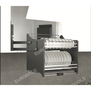 Kệ chén bát nâng hạ Inox 304 EUROGOLD EUT9190, EUT9180, EUT9170, Giá bát đĩa nâng hạ tủ bếp