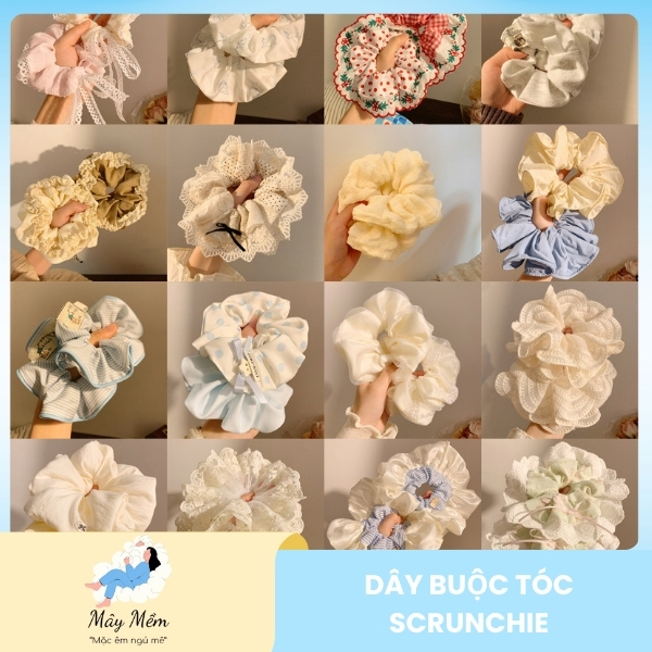 Mây Mềm - Dây buộc tóc Scrunchies nữ mang phong cách Hàn Quốc xinh xắn