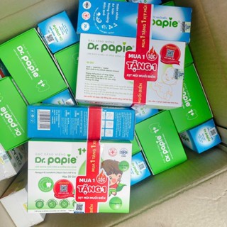   KÈM QUÀ TẶNG Gạc Rơ Lưỡi Dr. PaPie vệ sinh răng miệng  cho bé từ sơ-Hộp 30 gói 