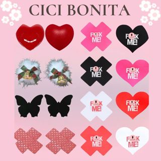 Miếng dán ngực- dán ti tổng hợp nhiều mẫu Dạ quang- Bươm bướm- F me- Lông vũ có thể tái sử dụng CPK77 CICI BONITA HCM