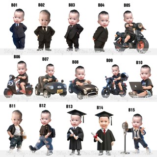 Set 4 Hình Chibi Cao 25cm Cho Bé Trai