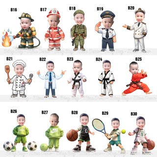 Set 4 Hình Chibi Cao 25cm Cho Bé Trai